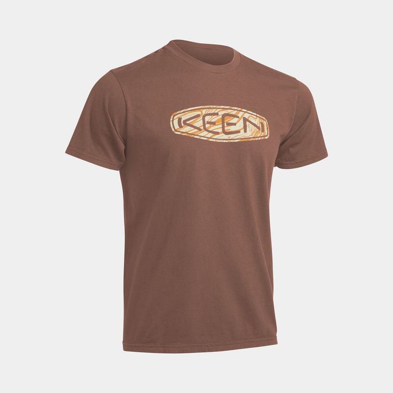 Keen Geode Logo - Erkek T-Shirt - Kahverengi - Türkiye (041532DJW)